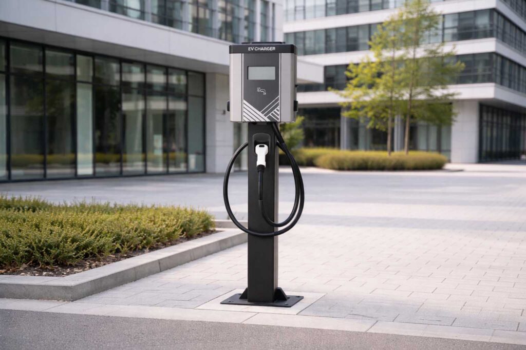 22kW AC Charger floor standing AC EV charger for high throughput commercial sites
