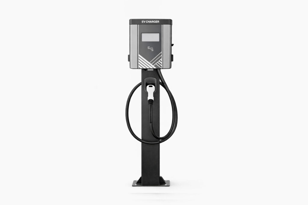Wall mounted AC EV charger for commercial and residential use