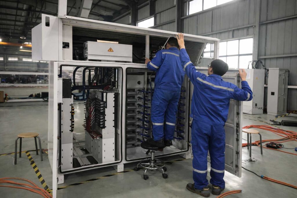 Quality control and testing process for EV charger manufacturing and batch consistency