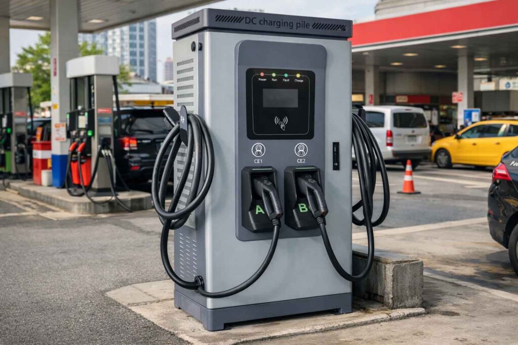 EV charging systems deployed at high-traffic urban petrol stations