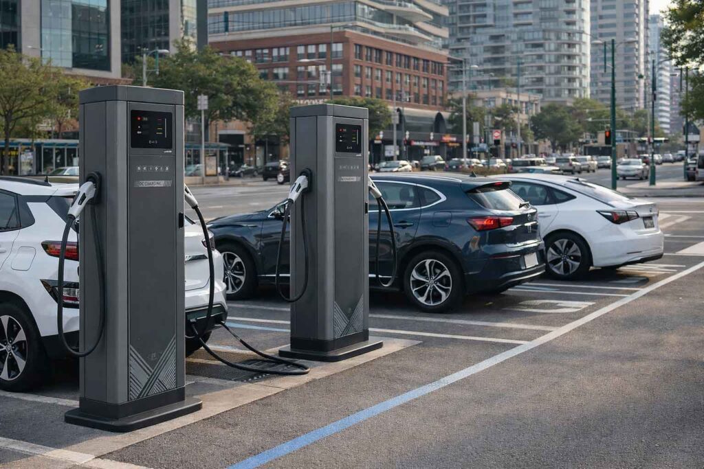 fast charging infrastructure deployed at urban open-access locations